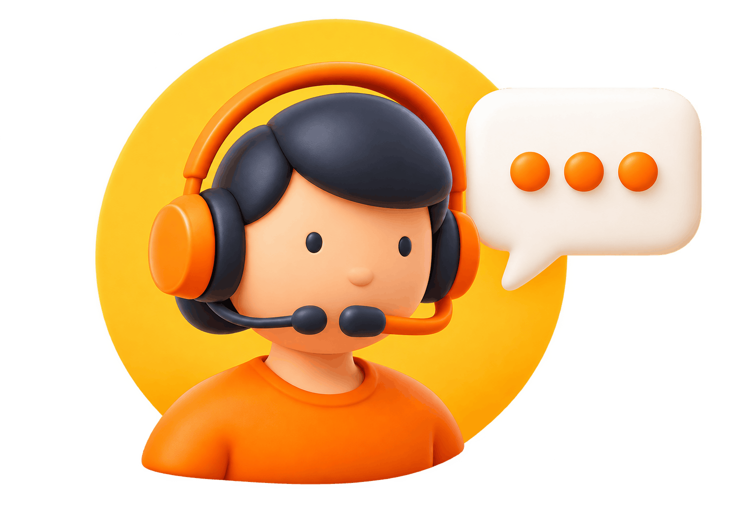A support agent with a headset, ready to help